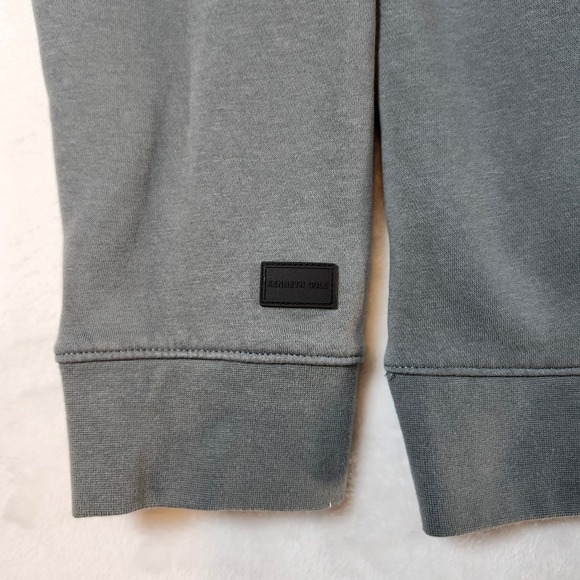 Kenneth Cole Mens Grey Fleece Hoodie Logo Pullover Sweatshirt KF9V91PNFCM XL - Picture 9 of 14